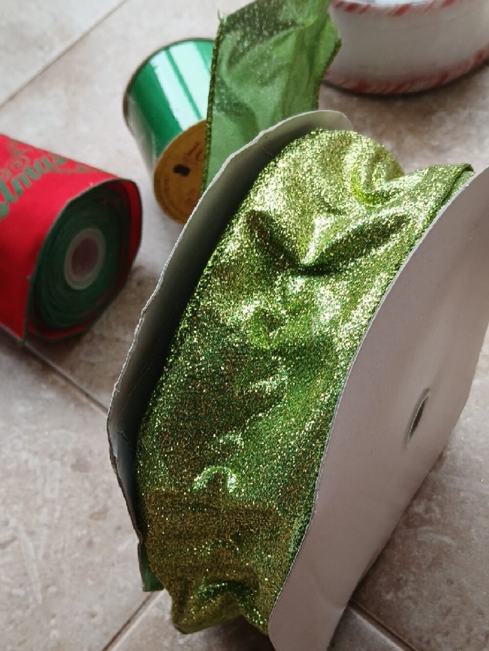 Festive Green and Red Holiday Ribbon Assortment